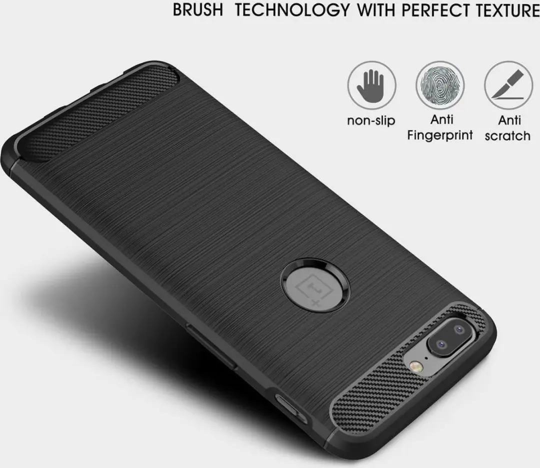 Selected TPU Hoesje OnePlus 5 - Carbon Zwart - afbeelding 6 van 6