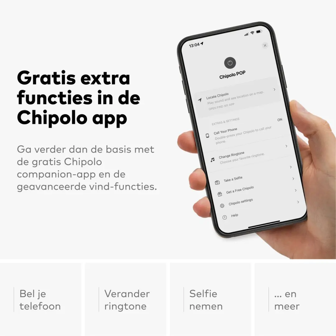 Chipolo POP Bluetooth Tracker - 2 Stuks - Zwart