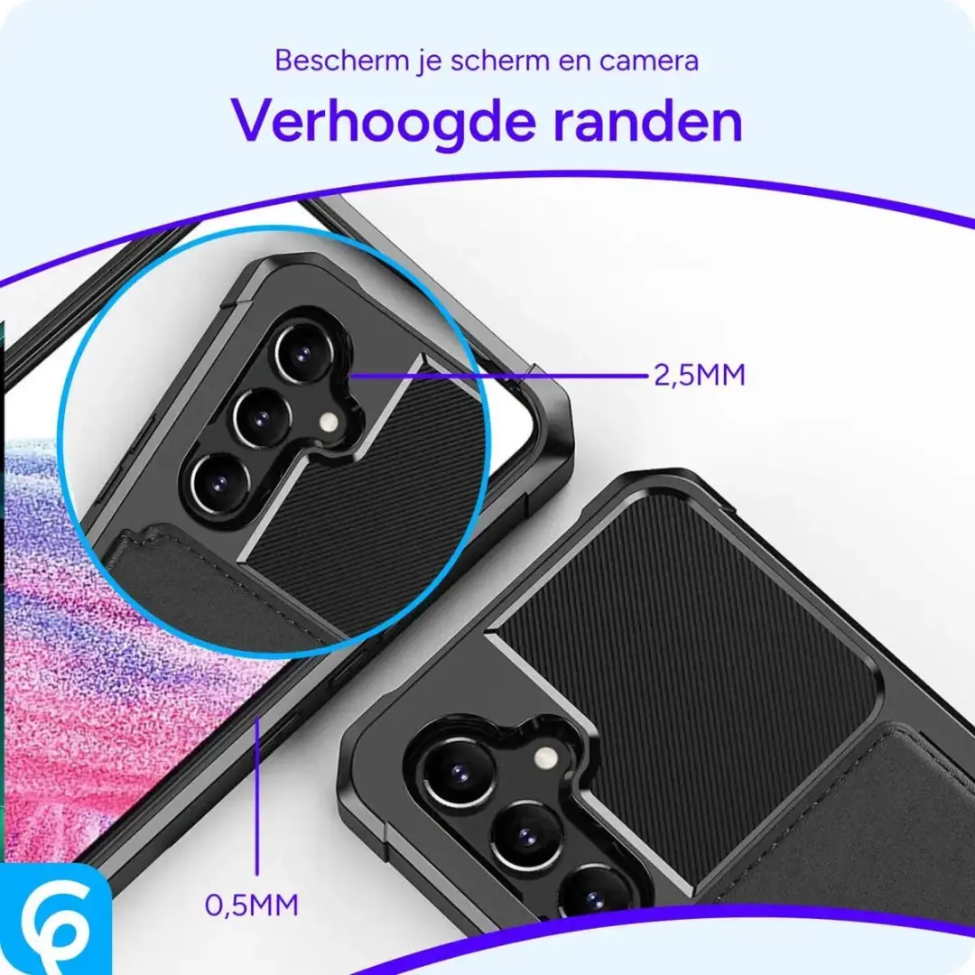 Selected Portemonnee Hoesje Samsung Galaxy A54 - 3-in-1 - 4 Pasjes - Zwart