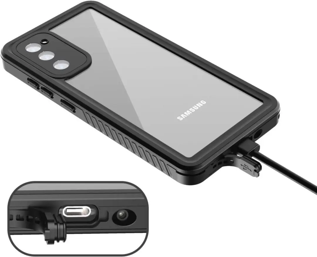 Selected SBG Outdoor Case Waterdicht voor Samsung Galaxy S20 - IP68 - Zwart/Transparant