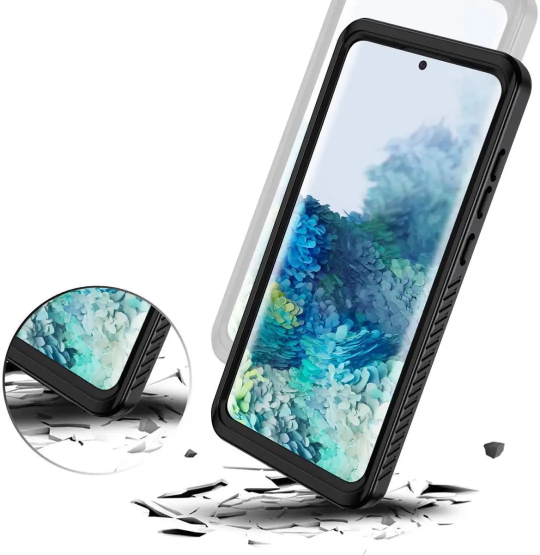 Selected SBG Outdoor Case Waterdicht voor Samsung Galaxy S20 - IP68 - Zwart/Transparant