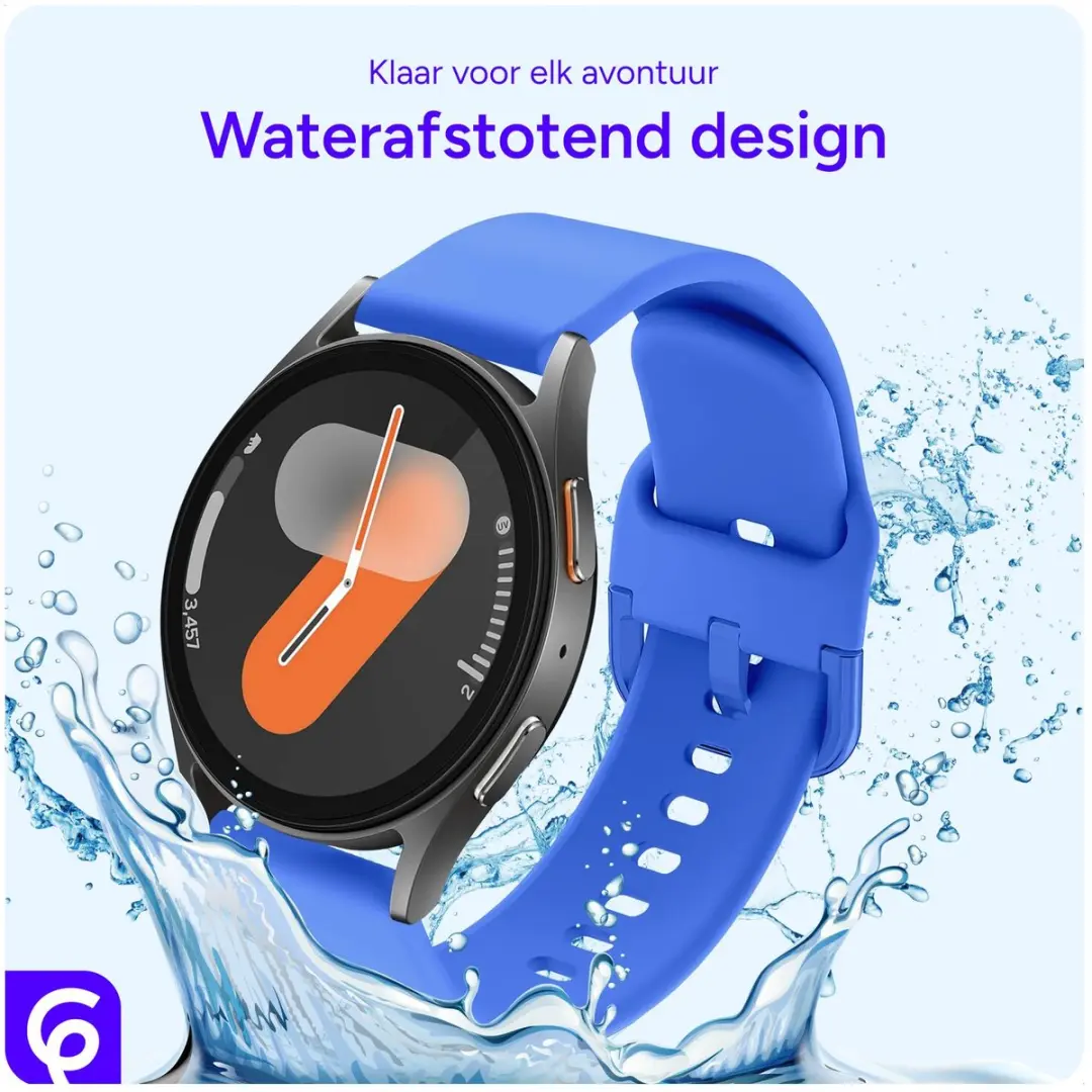 Selected SBG Universeel 20mm Horlogebandje - Siliconen - Blauw