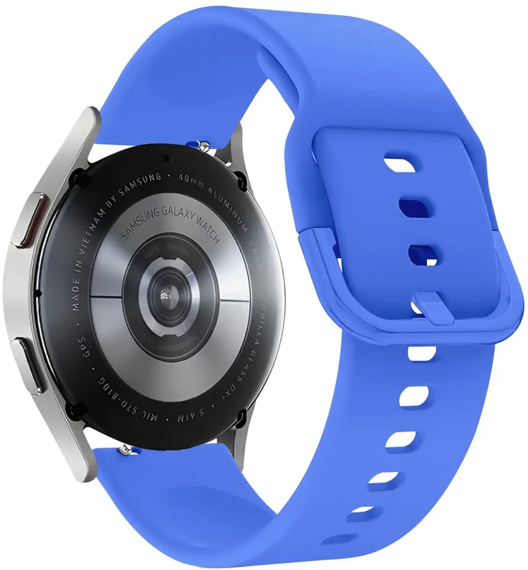 Selected SBG Universeel 20mm Horlogebandje - Siliconen - Blauw