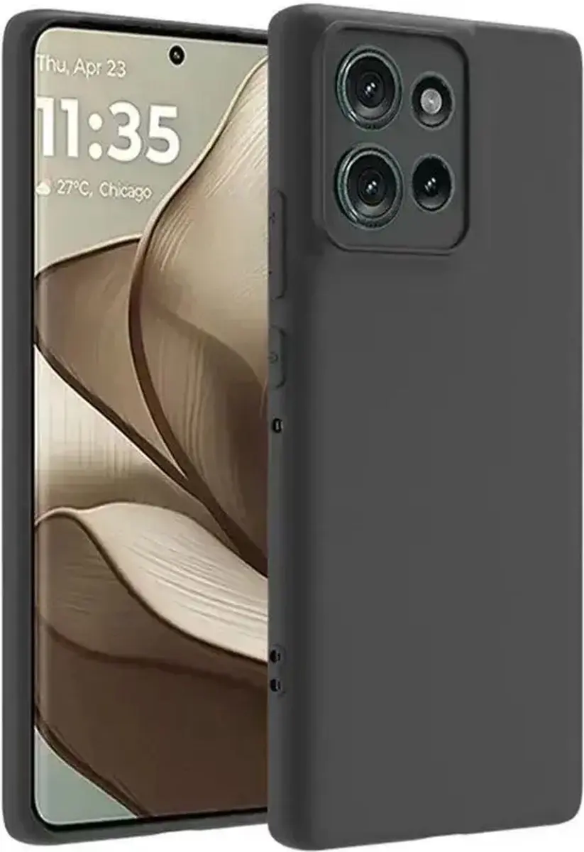 Selected Motorola Edge 50 Hoesje Zwart Dun TPU