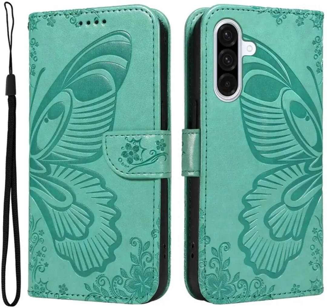 Selected Hoesje Samsung Galaxy A56 Wallet Vlinder Kunstleer