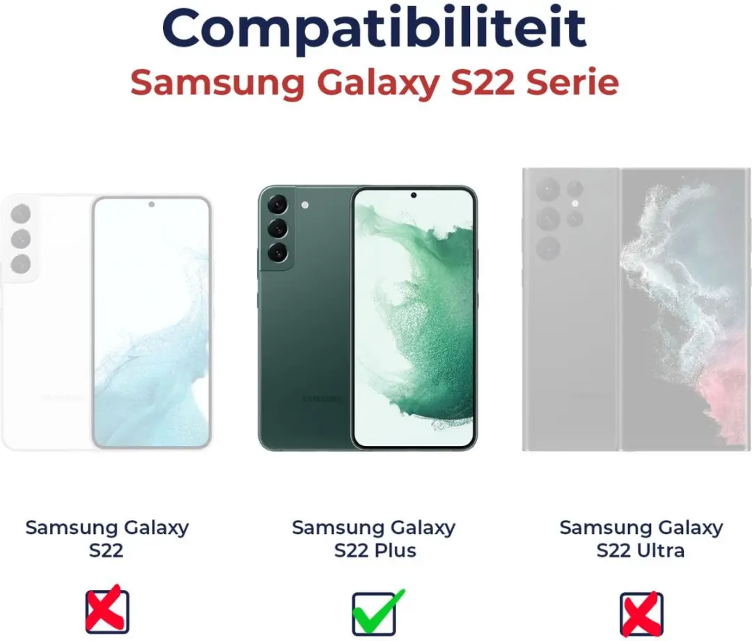 Selected SBG Outdoor Case Waterdicht Transparant Zwart - Samsung Galaxy S22 Plus