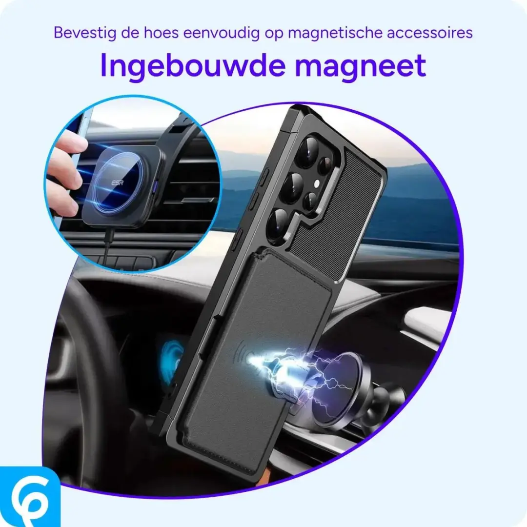 Selected Portemonnee Hoesje Samsung Galaxy S25 Ultra - 4 Pasjes - Zwart - afbeelding 6 van 6