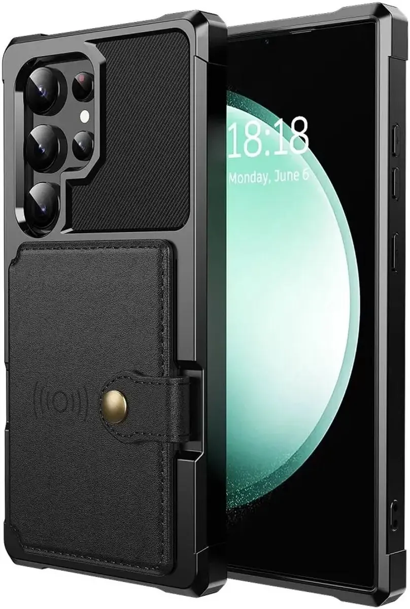 Selected Portemonnee Hoesje Samsung Galaxy S25 Ultra - 4 Pasjes - Zwart