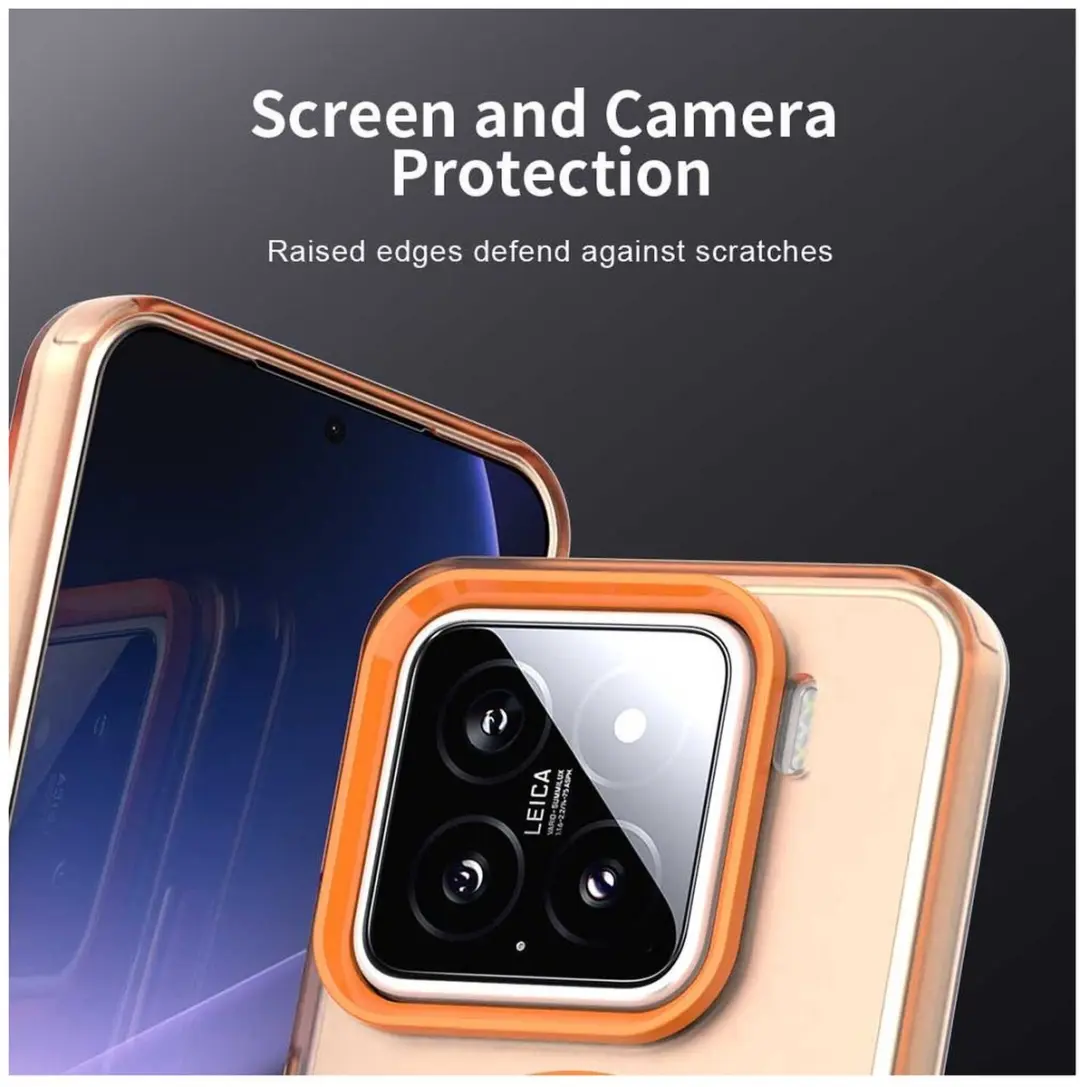 Selected MagSafe Backcover Xiaomi 15 - Oranje & Transparant