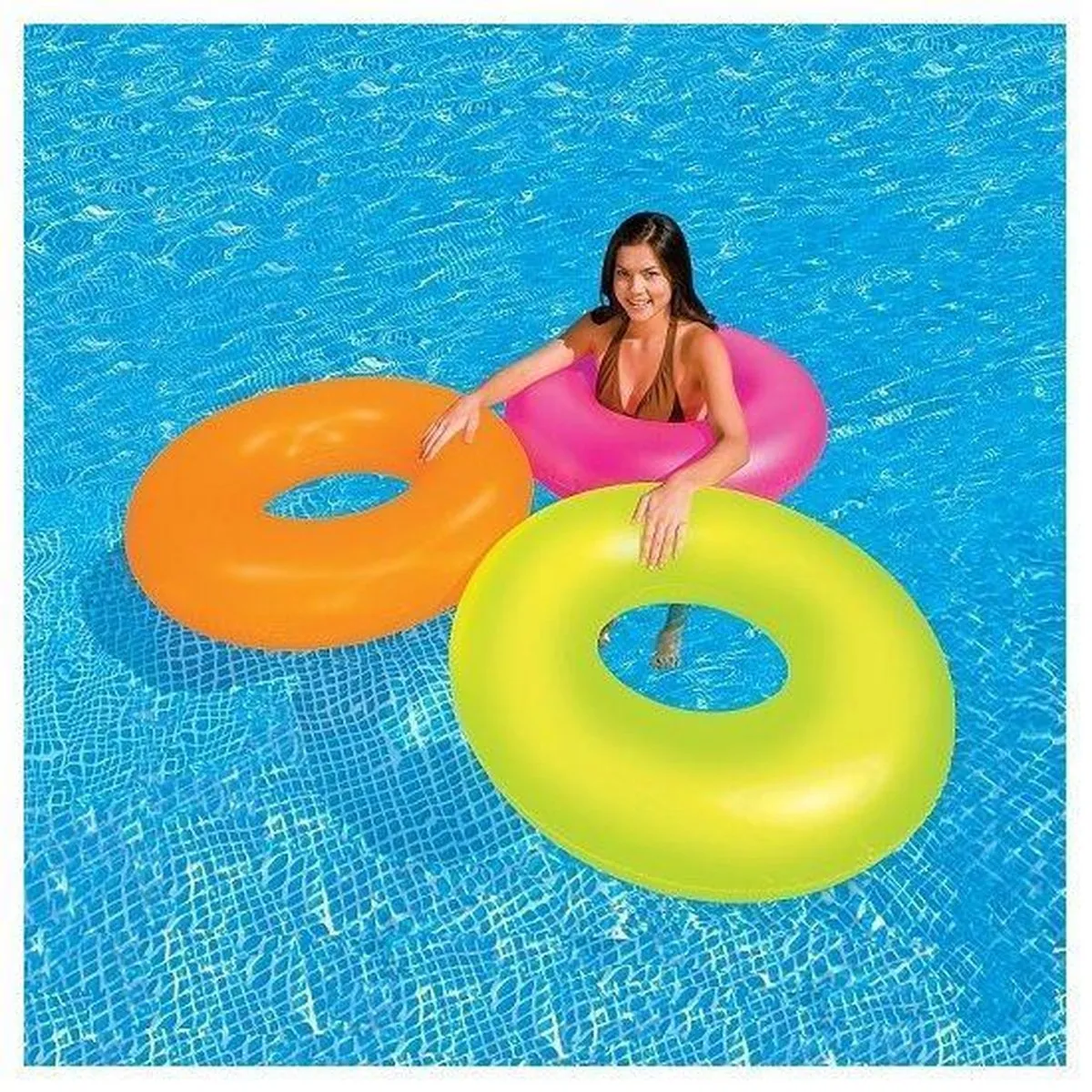 Intex Transparante Zwemring 76cm - Groen - afbeelding 2 van 2