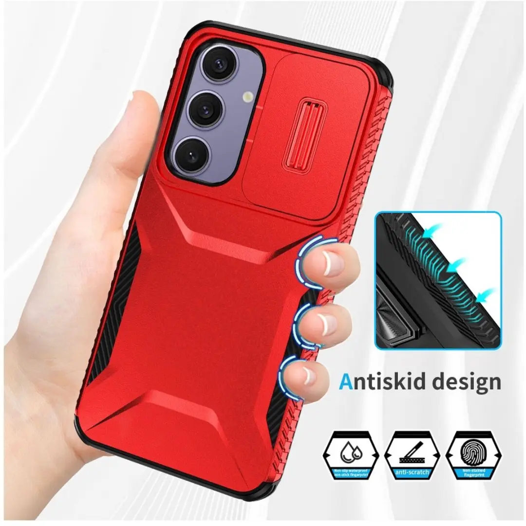 Selected Hoesje Samsung Galaxy S24 FE - Camera Slider Rood - afbeelding 6 van 6