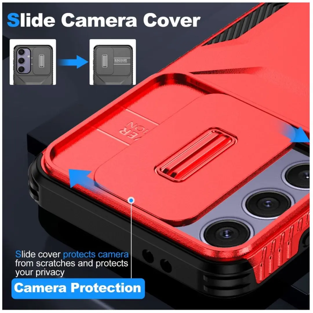 Selected Hoesje Samsung Galaxy S24 FE - Camera Slider Rood
