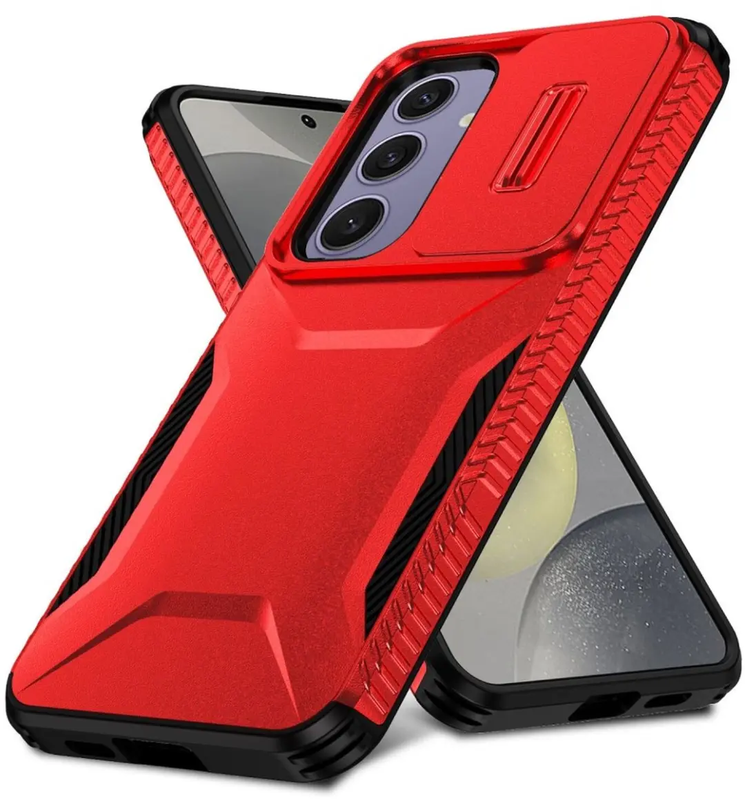 Selected Hoesje Samsung Galaxy S24 FE - Camera Slider Rood