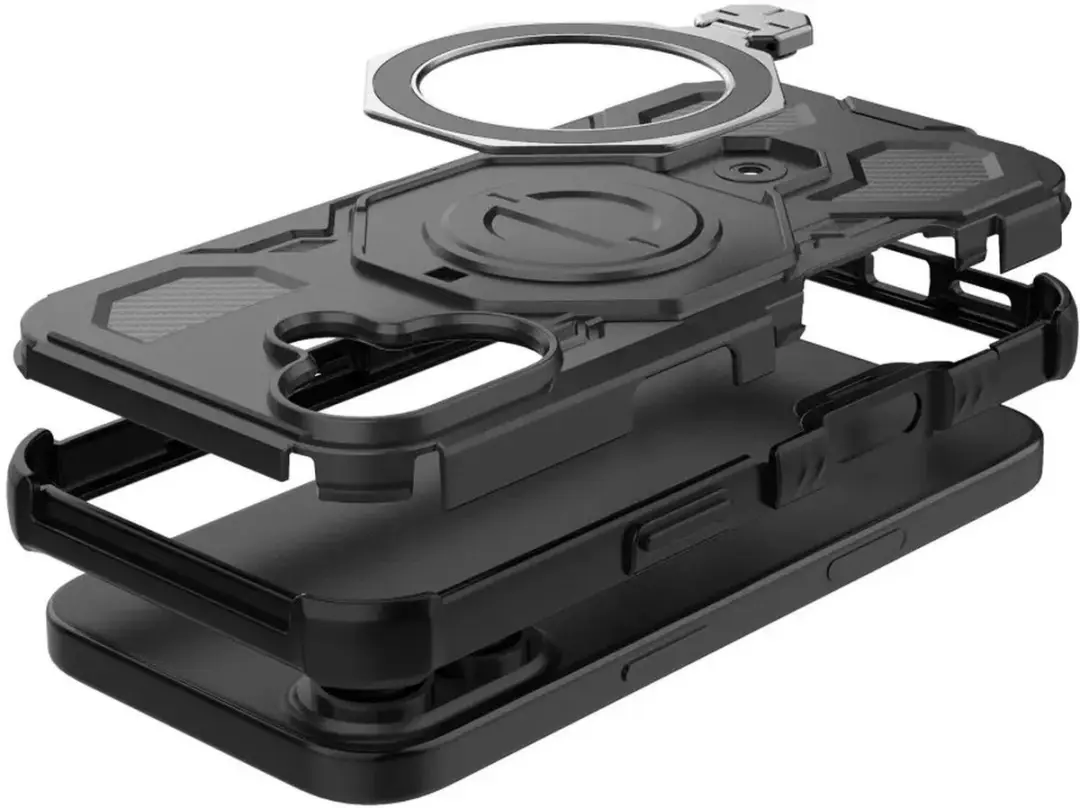 Selected iPhone 17 Hoesje MagSafe Zwart - 360° Draaibare Stand - afbeelding 6 van 6