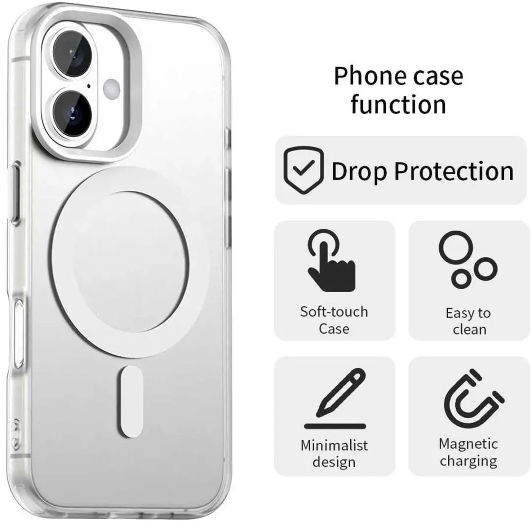 Selected MagSafe Backcover iPhone 17 - Wit/Transparant
