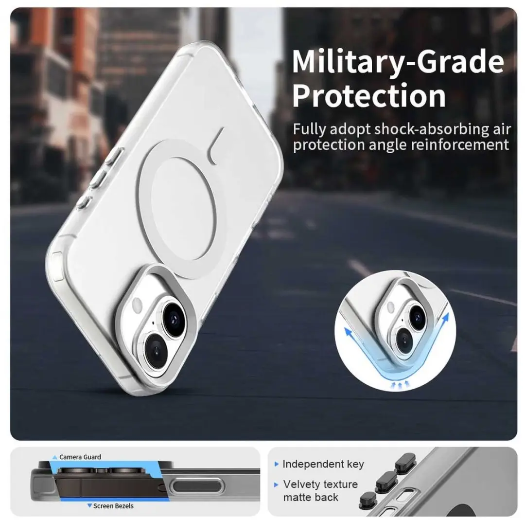 Selected MagSafe Backcover iPhone 17 - Wit/Transparant