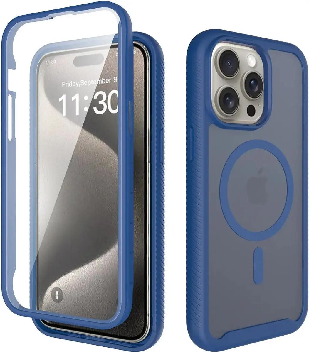 Selected by GSMpunt.nl iPhone 15 Pro Max Hoesje Matte Blauw