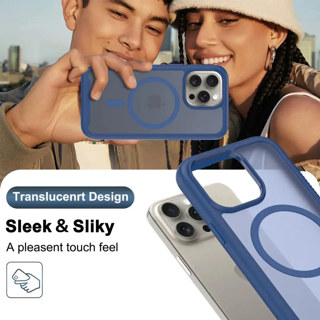 Selected by GSMpunt.nl iPhone 15 Pro Max Hoesje Matte Blauw - Full Protect - afbeelding 6 van 6