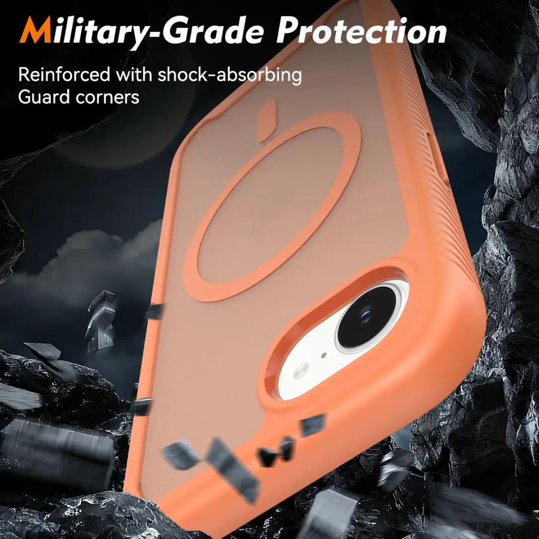 Selected by GSMpunt.nl iPhone 16e/17e Hoesje Matte Oranje - MagSafe - afbeelding 6 van 6