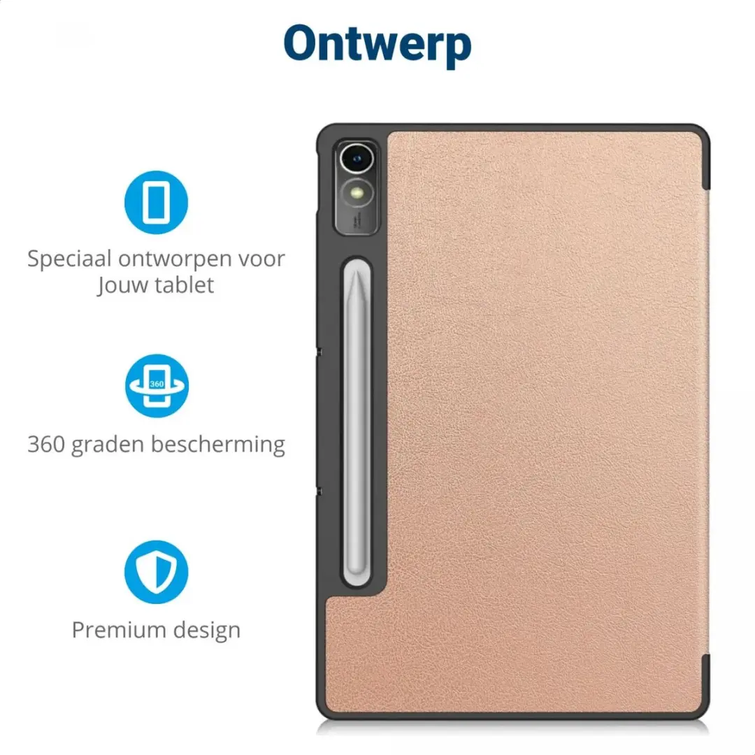 Selected Lenovo Tab P12 Book Case TB-P12 - Goud/Rose