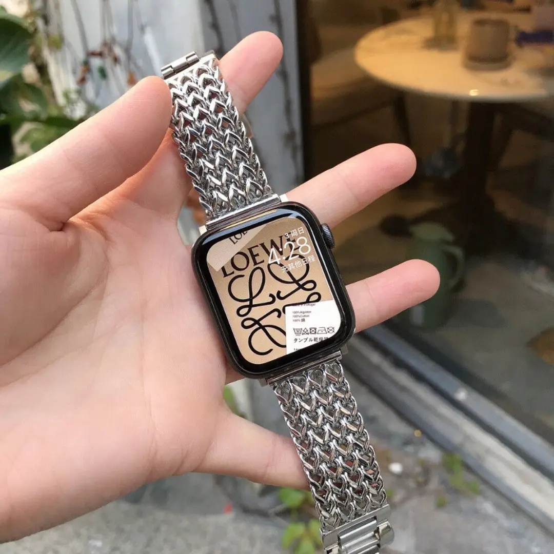 Selected Gevlochten Stalen Bandje Apple Watch - 40/41/42mm - Zilver