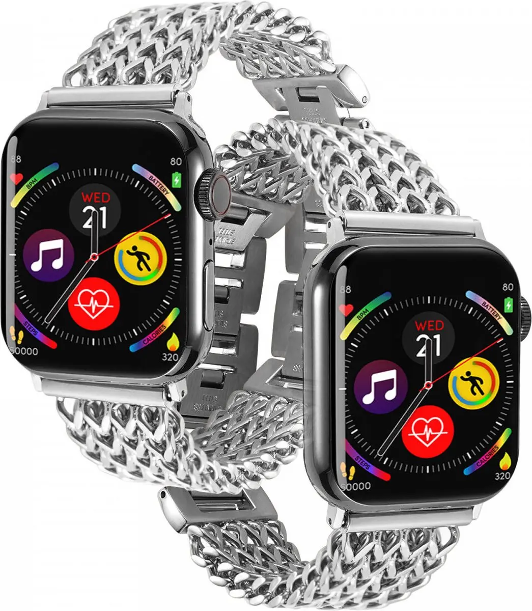 Selected Gevlochten Stalen Bandje Apple Watch - 40/41/42mm - Zilver