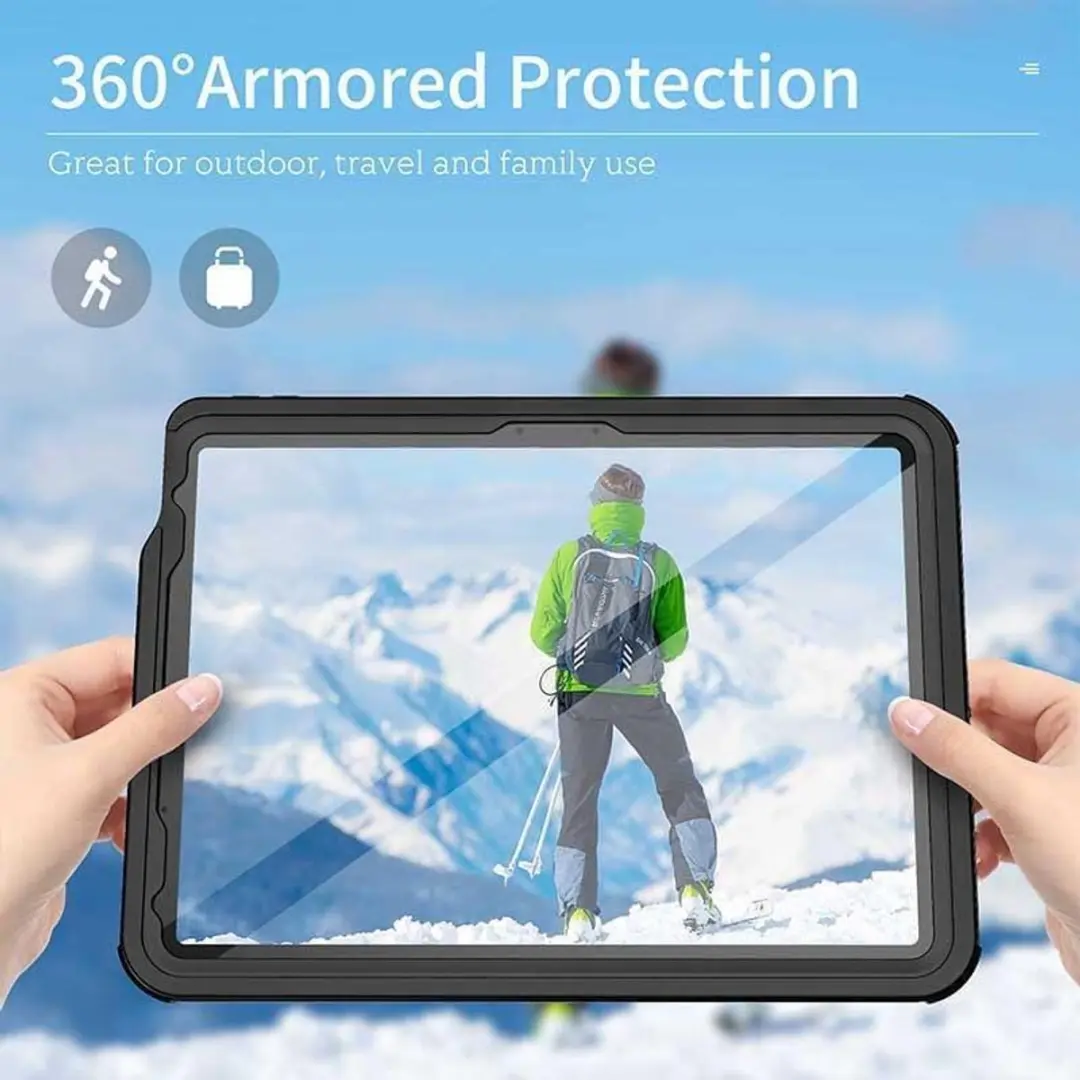 Selected Full Protect Cover IP68 iPad Air 10.9 - Zwart