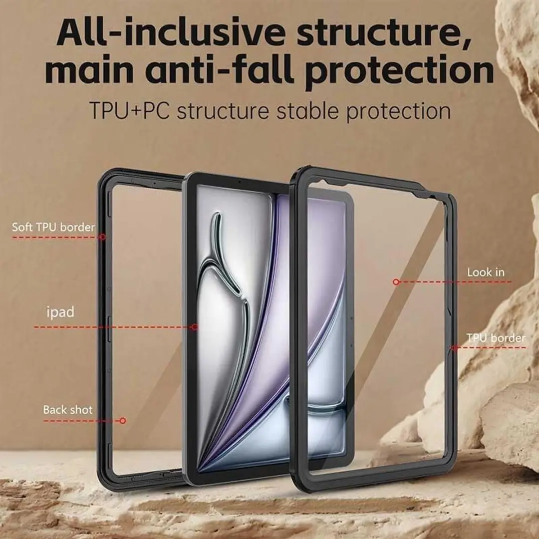 Selected Full Protect Cover IP68 iPad Air 10.9 - Zwart