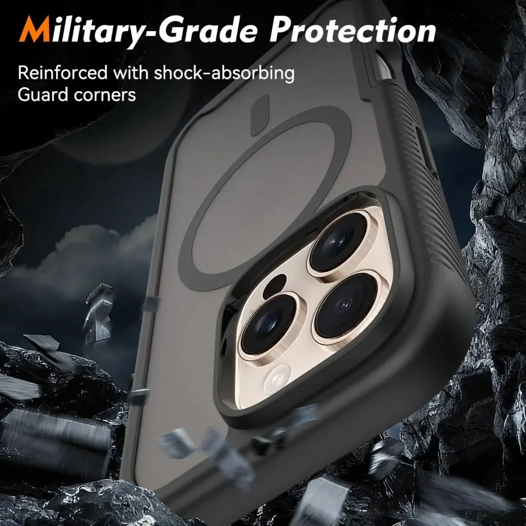 Selected by GSMpunt.nl iPhone 16 Pro Hoesje - Matte Zwart - MagSafe