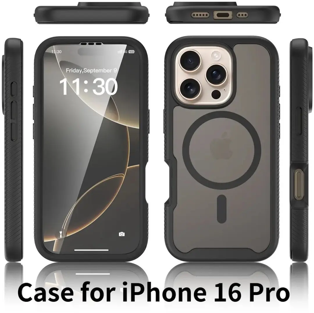 Selected by GSMpunt.nl iPhone 16 Pro Hoesje - Matte Zwart - MagSafe