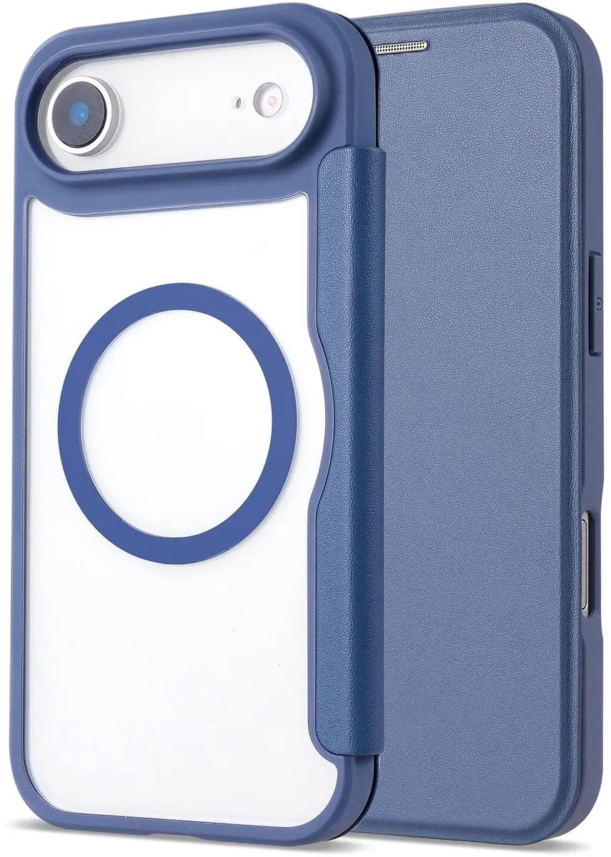 Selected Portemonnee Hoesje iPhone Air - MagSafe - Blauw/Transparant