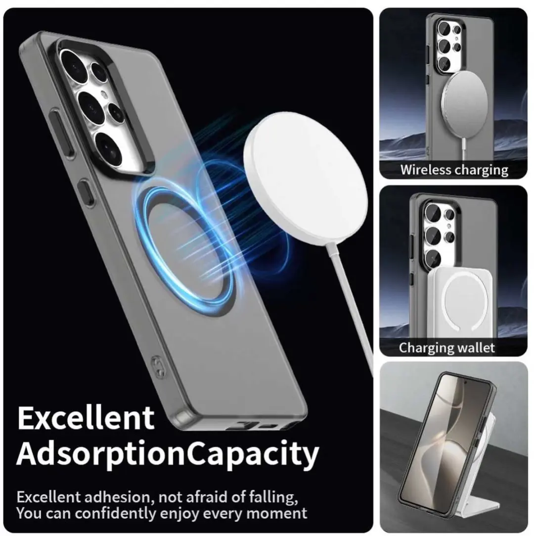 Selected MagSafe Backcover Samsung Galaxy S25 Ultra - Zwart & Transparant