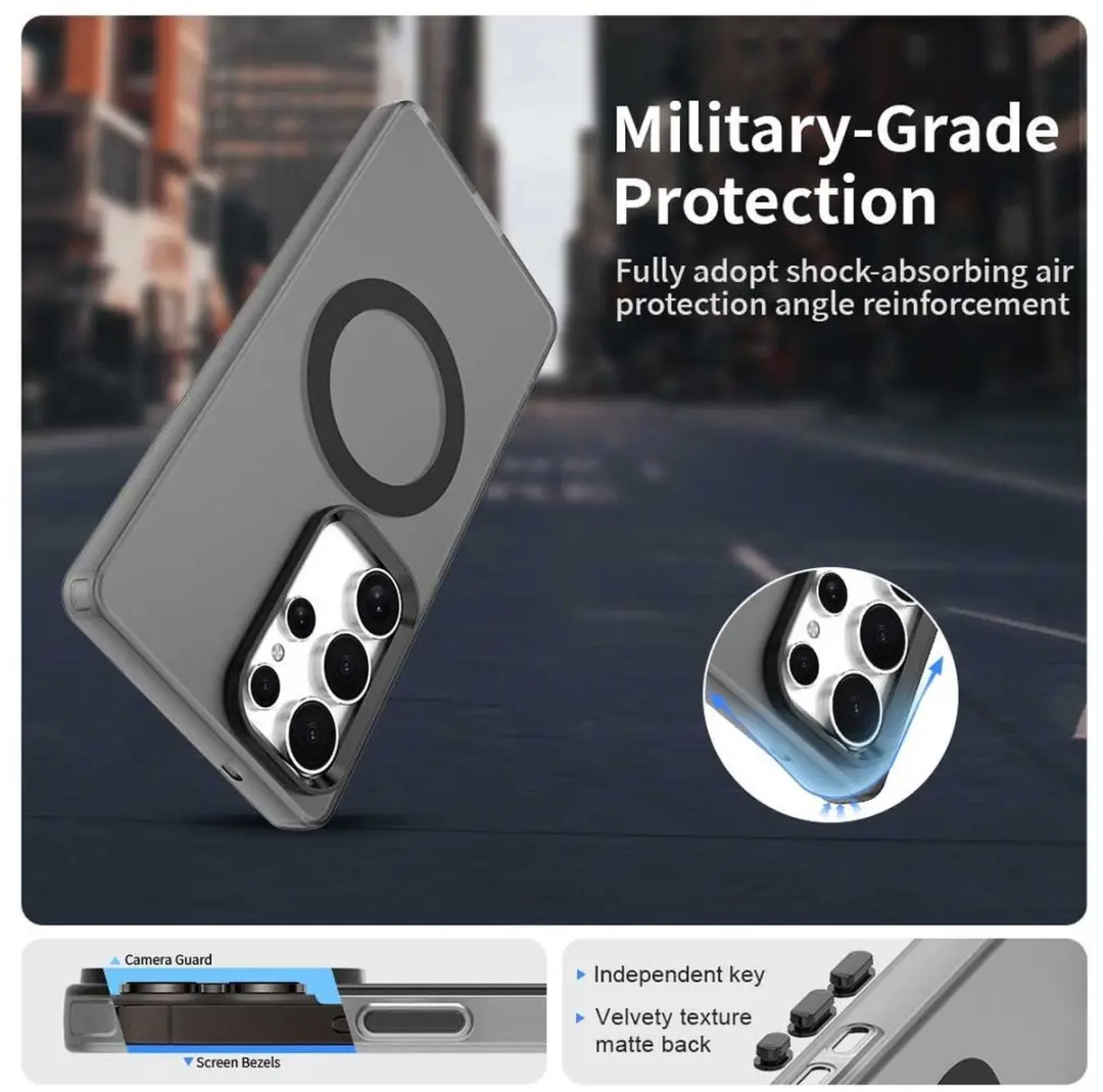 Selected MagSafe Backcover Samsung Galaxy S25 Ultra - Zwart & Transparant