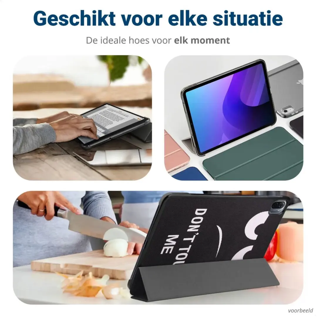 Selected by GSMpunt Xiaomi Redmi Pad 2 Tablethoes - Tri-fold Kunstleder - 10.61" - Zwart Touch
