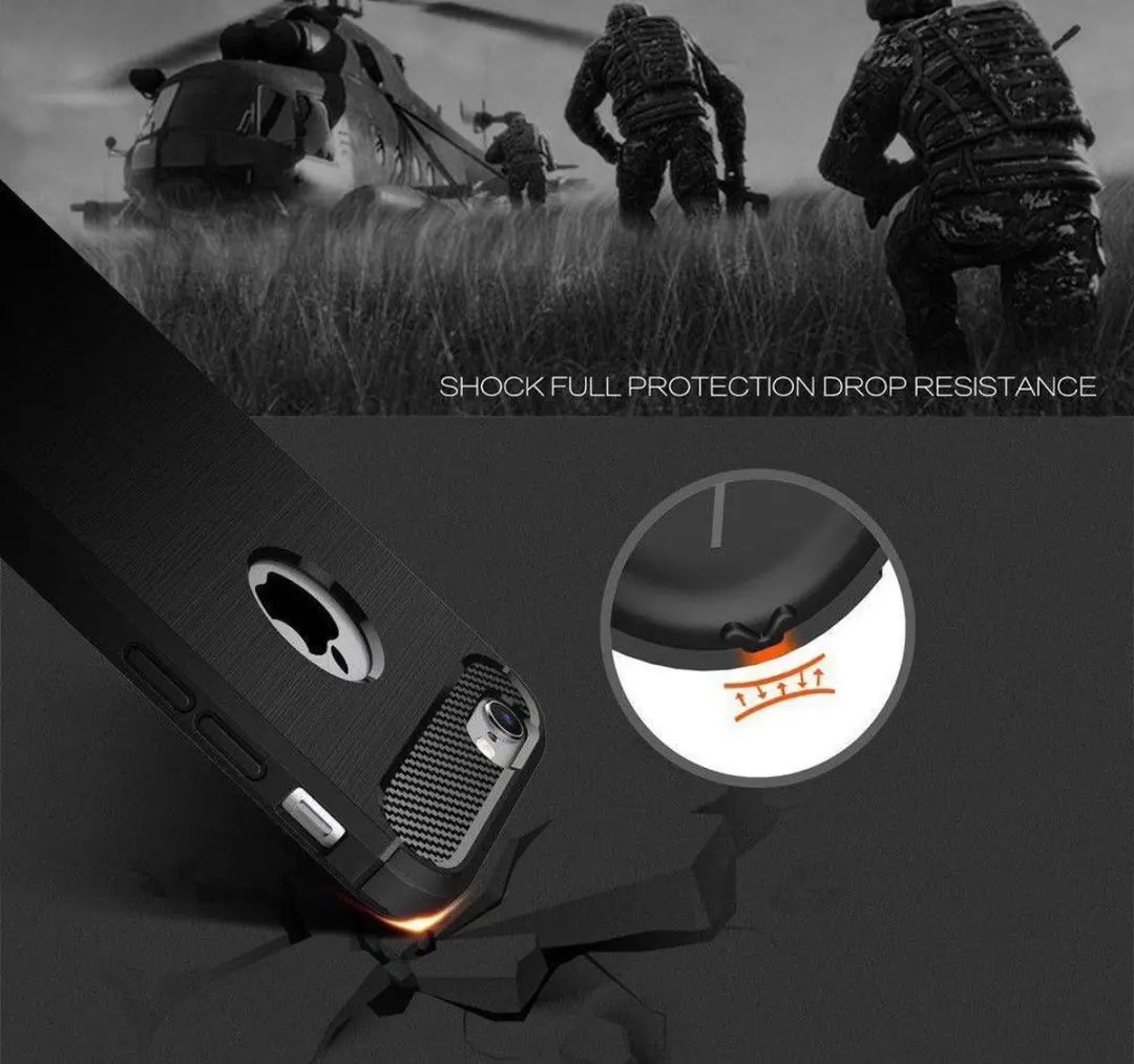 Selected TPU Hoesje Apple iPhone 6/6S - Carbon - Zwart