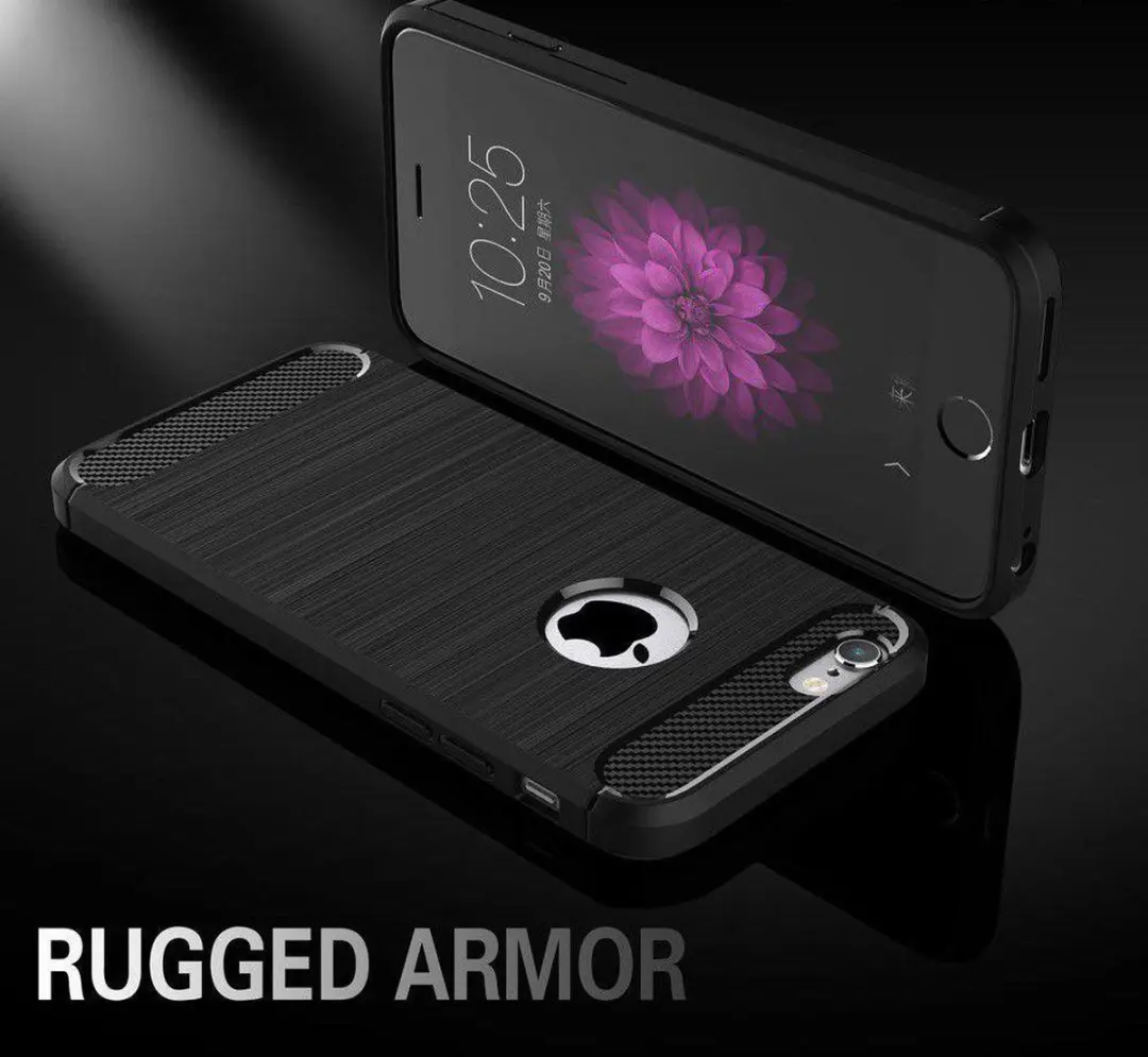 Selected TPU Hoesje Apple iPhone 6/6S - Carbon - Zwart - afbeelding 6 van 6