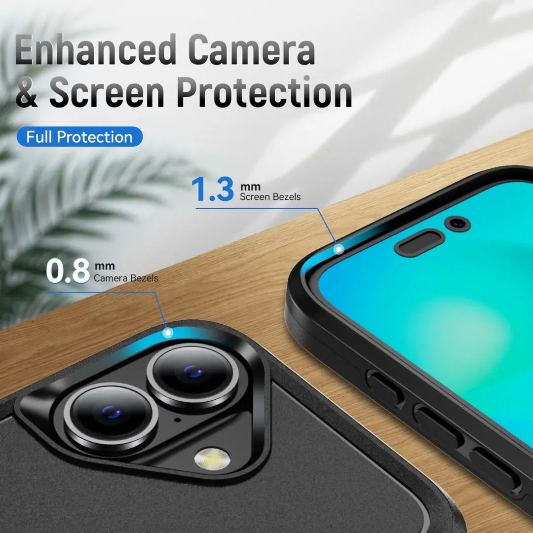 Selected Back Cover iPhone 16 Rugged Hoesje - Zwart