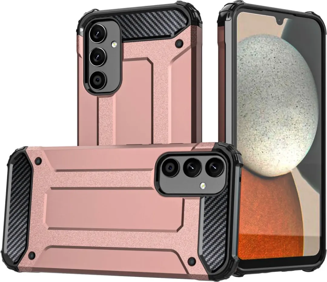 Selected Hoesje Samsung Galaxy A34 Hybride Roze Goud