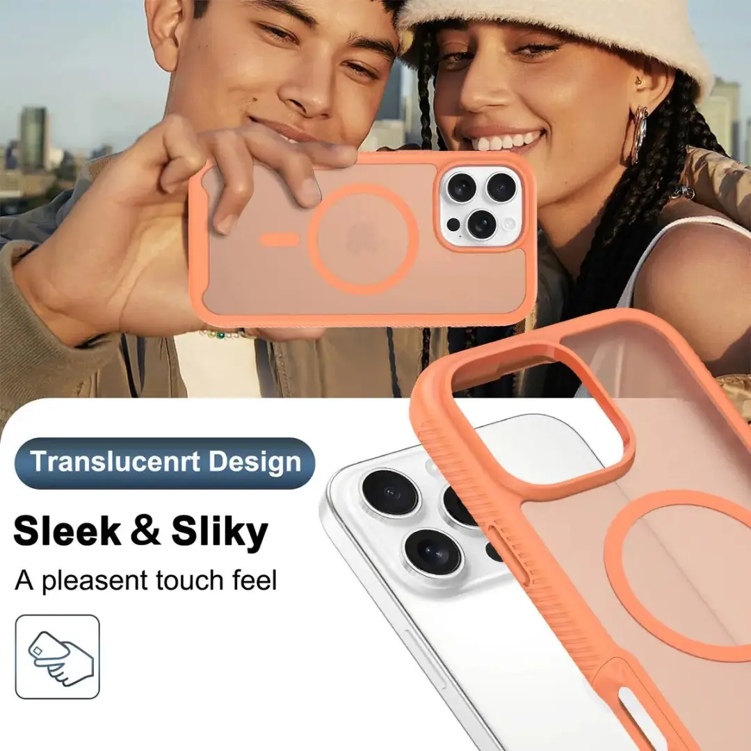Selected by GSMpunt.nl iPhone 16 Pro Max Hoesje Matte Oranje - Full Protect