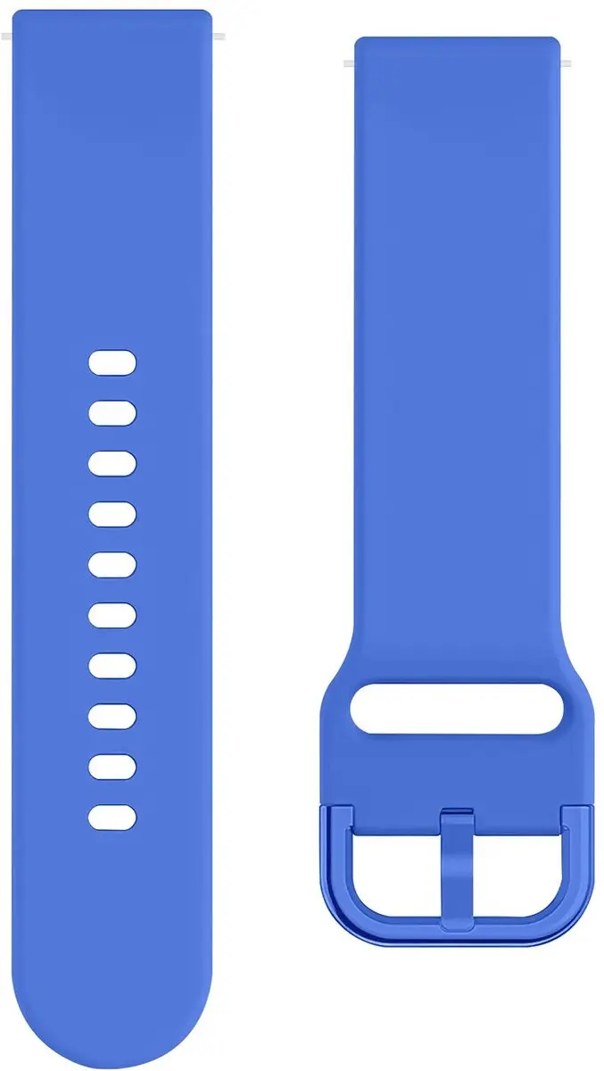 Selected SBG Universeel 22mm Horlogeband Siliconen - Blauw