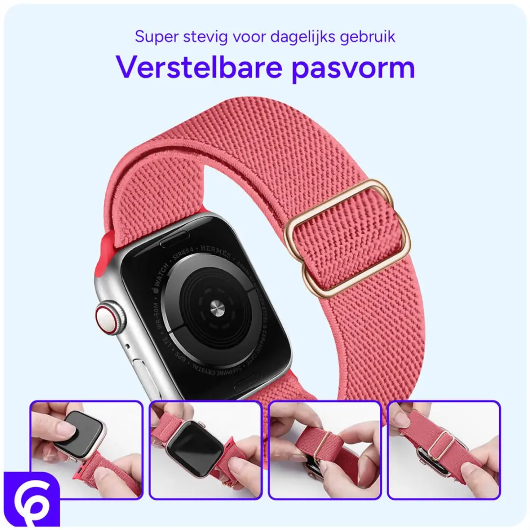 Selected SBG Nylon Sportband Apple Watch - Roze - 38-42mm
