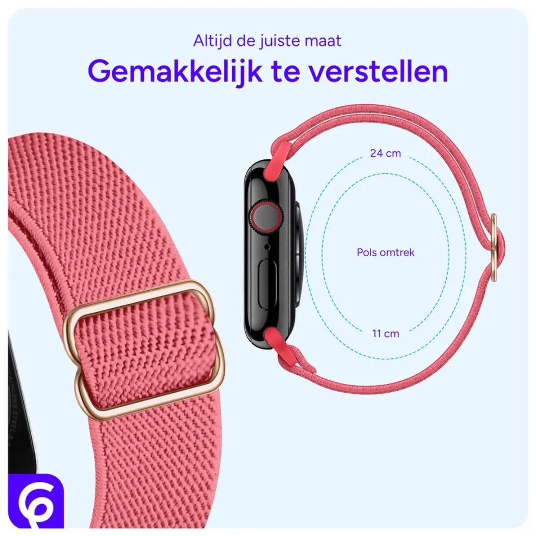 Selected SBG Nylon Sportband Apple Watch - Roze - 38-42mm