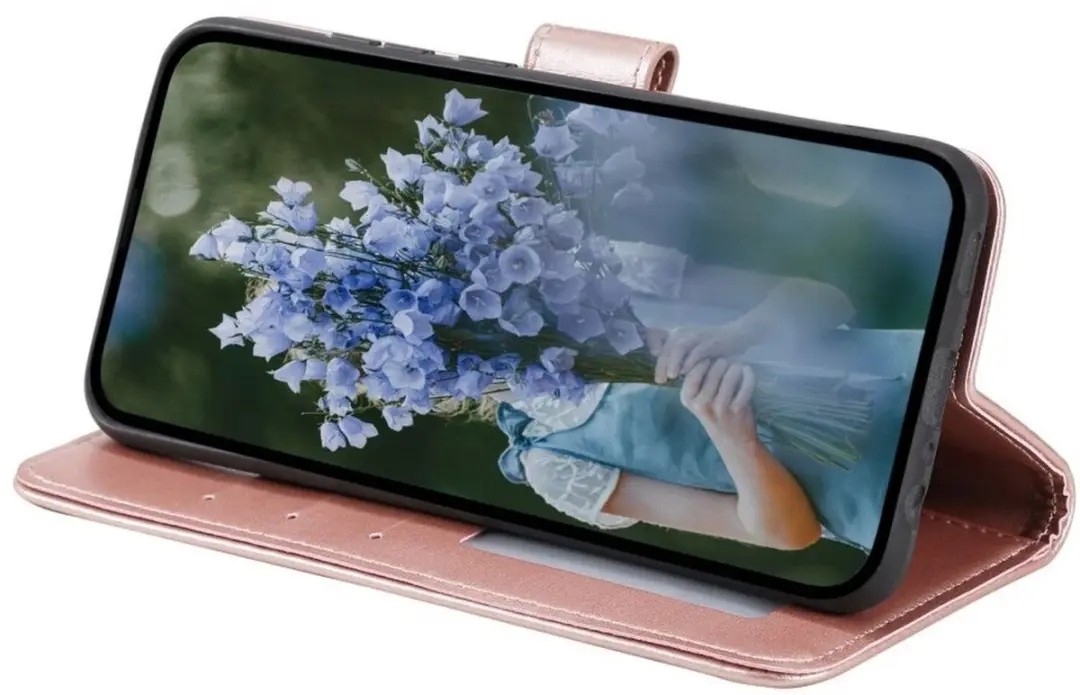 Selected Hoesje Samsung Galaxy A37 Mandala - Pasjeshouder Roze Goud