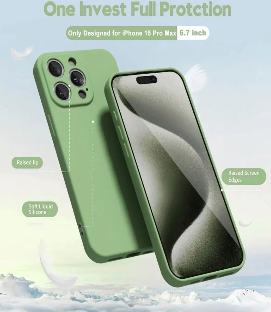 Selected by GSMpunt.nl iPhone 15 Pro Max Hoesje Groen - Dun TPU