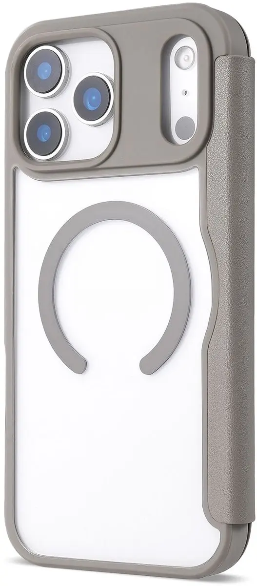 Selected Portemonnee Hoesje iPhone 17 Pro - MagSafe - Transparant/Beige