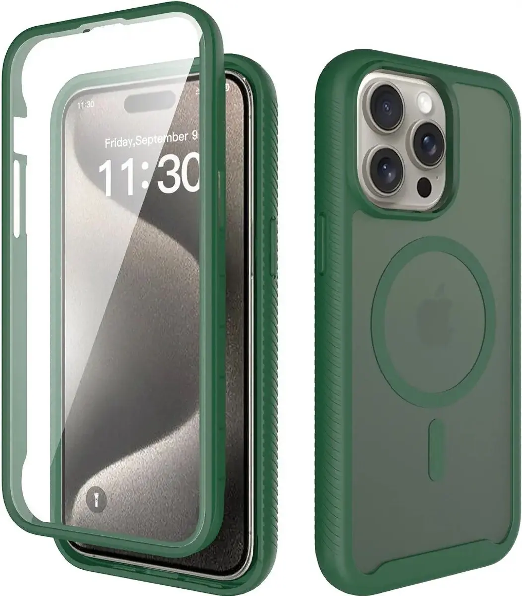 Selected by GSMpunt.nl iPhone 15 Pro Max Hoesje Matte Groen