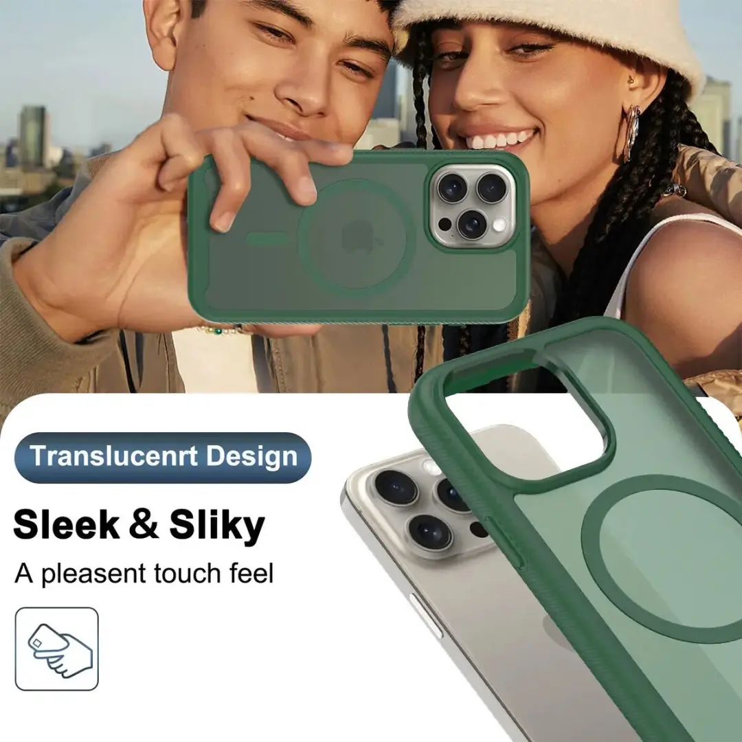 Selected by GSMpunt.nl iPhone 15 Pro Max Hoesje Matte Groen - MagSafe - afbeelding 6 van 6