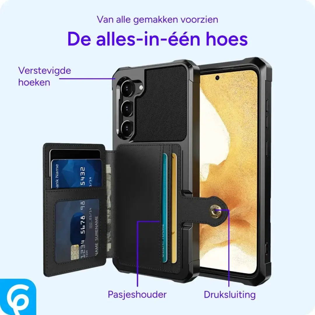 Selected Portemonnee Hoesje Samsung Galaxy S23 - 4 Pasjes Zwart