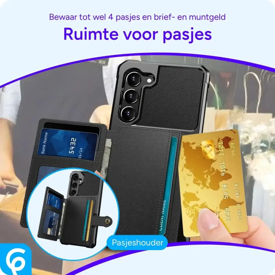 Selected Portemonnee Hoesje Samsung Galaxy S23 - 4 Pasjes Zwart