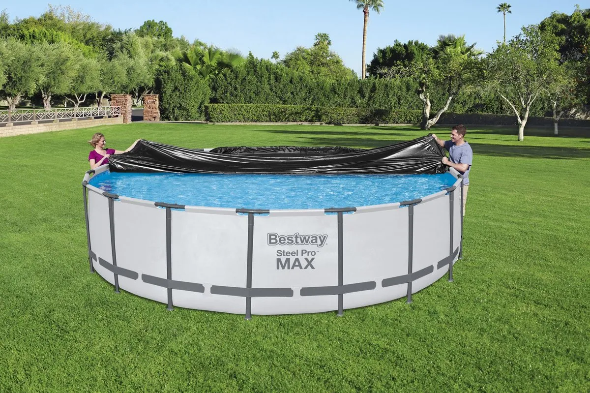 Bestway Afdekzeil rond Ø549cm - 58039 Zwart